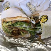 Black bean patty  at Which Wich in Dalhart