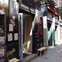 The cafe at Urbano Specialty Coffee in Madrid