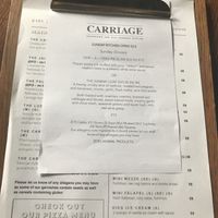 Sunday lunch  at The Carriage in Newcastle Upon Tyne