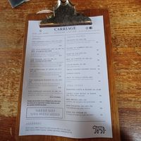 Nice options for food at The Carriage in Newcastle Upon Tyne