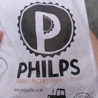 The logo at Philp's Famous Pasties in Porthleven