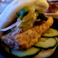 Tempura tofu bao bun. at Kota Kai in Porthleven