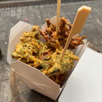 Fritters - these were cabbage and spinach at Flyover Fritterie & Chai Bar in Redfern