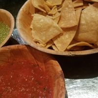 Homemade chips and salsas rojo and verde at Mill Street Cantina in Bristol