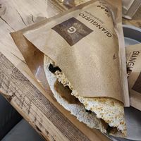 Spinach and porcini mushroom piadina at Giangusto - Appia in Rome