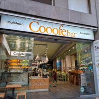 Outside at Cooofe Bar in Barcelona