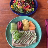 Veggie Crepe & Kale Salad😄 at The Grain Cafe in Redondo Beach