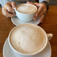 Maca and chai lattes   at The Grain Cafe in Redondo Beach