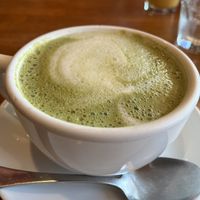 Moringa latte  at The Grain Cafe in Redondo Beach