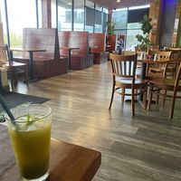 Mint Lemonade and Interior Seating Area  at The Grain Cafe in Redondo Beach