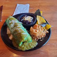Wet burrito with seitan at The Grain Cafe in Redondo Beach