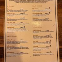 Menu (November 2022)  at Sudur in Vik