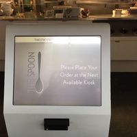 You order and pay at this computer module at The Spoon in Provo