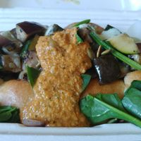 $13.00 Roasted Fall Sandwich: Nice sauces, bread was really fresh, but not my favorite at HeyO Eats in Mountain View