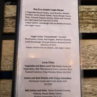 Veg menu back  at Blacksmith in Berlin