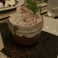 Chocolate mousse dessert, with silken tofu and coconut cream  at Blacksmith in Berlin