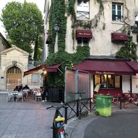 Outside seating at Chez Marianne in Paris