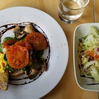 Tofu scramble with small side salad. at Barley in Palmerston North