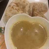 Roti and sweet curry sauce. Yum  at Thai Basil in Piscataway