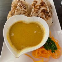 Roti bread with massaman curry at Thai Basil in Piscataway