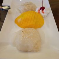 Mango with sticky rice at Thai Basil in Piscataway