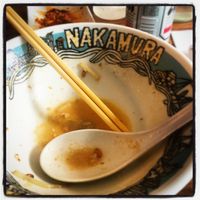 Vegan Raman (miso XO) So good that I forgot to take a photo first.  at Nakamura in New York City