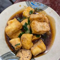 Fried tofu came on the side at The Handpulled Noodle in New York City