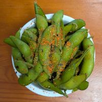 chilled edamame at Kayo's Ramen Bar in Portland
