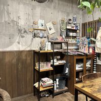 Merch table   at Neu Cat Cafe in Osaka