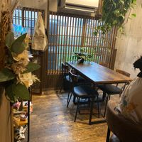Dining area upstairs   at Neu Cat Cafe in Osaka