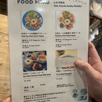 Menu  at Neu Cat Cafe in Osaka