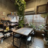 Dining area upstairs  at Neu Cat Cafe in Osaka