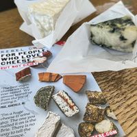 Blue cheese and Brie  at Rebel Cheese in New York City