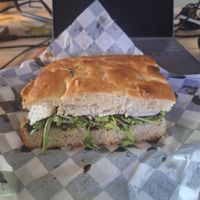 Caprese sandwich (bigger than it appears in the photo!) at Rebel Cheese in New York City