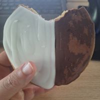 Black and white cookie at Rebel Cheese in New York City