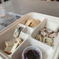 Cheese flight with 5 cheeses  at Rebel Cheese in New York City