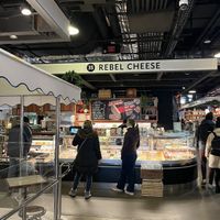 The storefront at the market   at Rebel Cheese in New York City