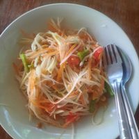 Papaya salad at Nok's Kitchen in Koh Phangan