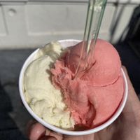 Blood orange and green apple at IJssalon Capri in Zierikzee