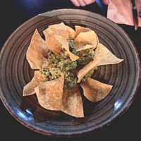 Guacamole con tortillas at Mexicali in Bergamo