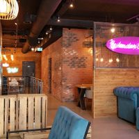 Upstairs seating at Wonder Waffel in Basel