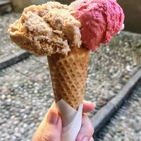 Vegan nocciola (hazelnut) & vegan lampone (raspberry) at Smooth Operators in Bellagio