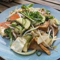 Stir-fried Udon noodles with tofu and veg at Mr. Nam  in Vienna