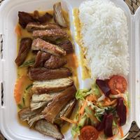 Ordered the vegan duck with mango sauce for home.   at Mr. Nam  in Vienna