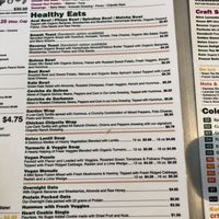 Menu at JuiceUs in Brownsville