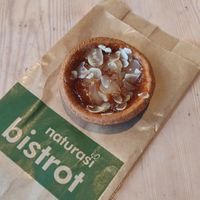 Peach and almond tart at NaturaSi in Rome