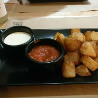 Patatas at Melocotón Vegan Burger in Barcelona