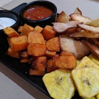 Chips at Melocotón Vegan Burger in Barcelona