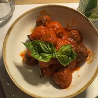 Polpette vegetali al sugo su pane  at Argentino in Lugano