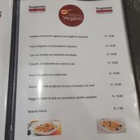 Vegan menu (not in internet as of May 2019) at Borgovecchio in Balerna